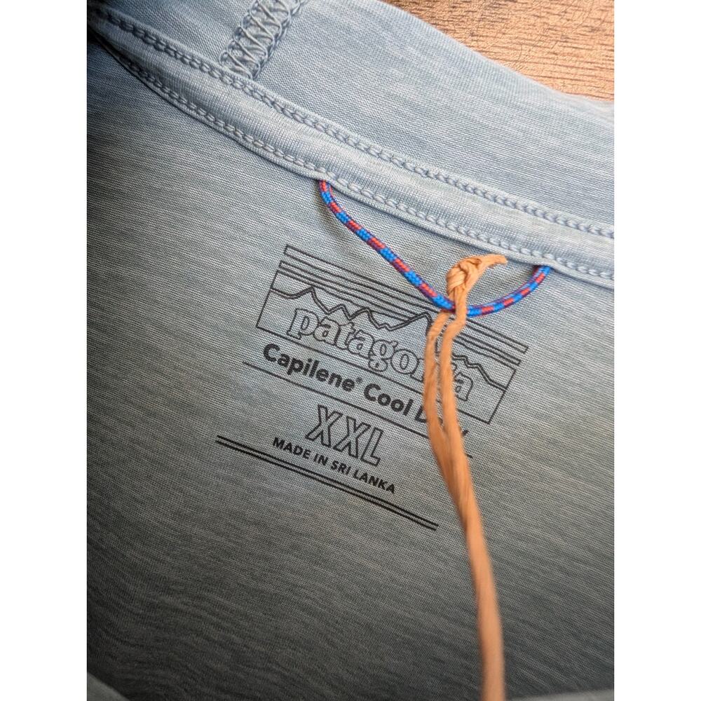 Patagonia Capilene Cool Daily Hoody Shirt Womens 2XL Light Blue Long Sleeve NWT - Picture 3 of 4